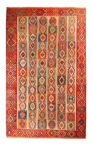 Alfombra Kilim, 100% Lana Teñida Afgana Vegetal 490x277 Cm