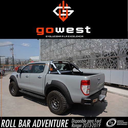 Imagen 4 de 10 de Roll Bar Antivuelco Adventure Inox Ford Ranger 13-2022+