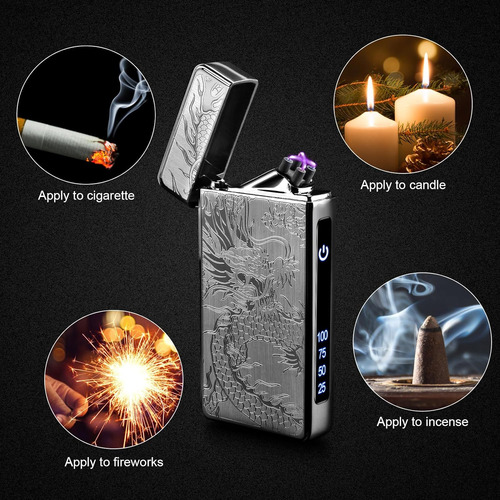 Encendedor Electrónico , De Doble Arco, Recargable Por Usb,