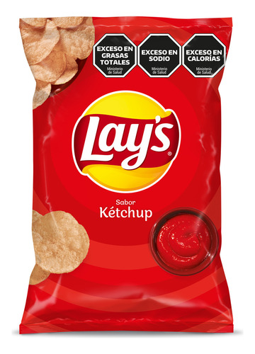 Lay's papas fritas ketchup x 77 gr snack 