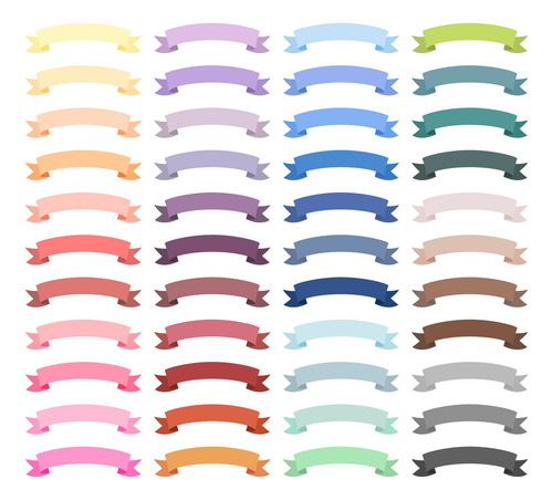 Kit De Imágenes Cintas Banner Clipart Formato Png - C0100