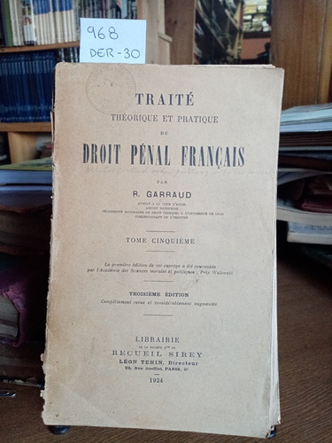 Traité Théorique Et Pratique De Droit Pénal Francais... //