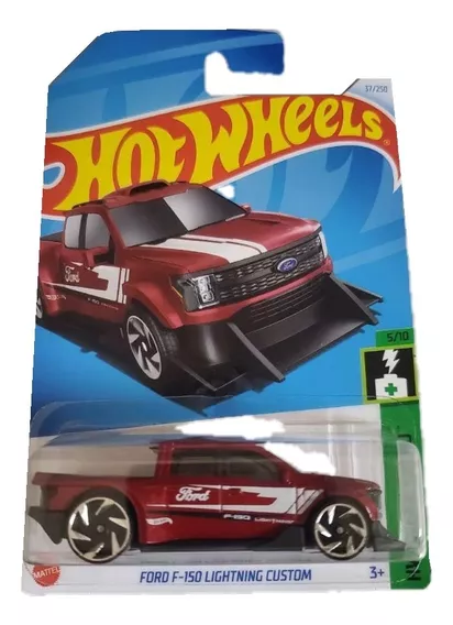 Hot Wheels Ford F-150 Lightning Custom Roja 2024 Camioneta