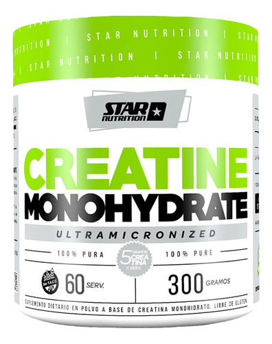 Star Nutrition Creatina Monohidrato Suplemento X 300gr 6c