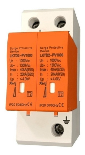 Protector Descargas Atmosféricas 1000vcc 2p 40ka Pararrayos