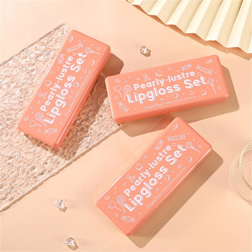 Caja De Regalo Lipgloss, Mate, Antiadherente, Esmaltada Dura