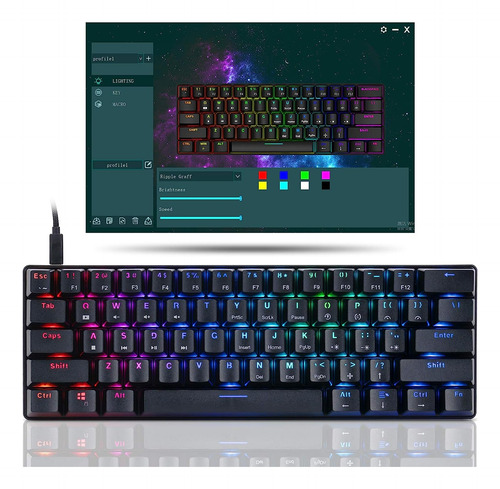 Teclado Gamer Rgb With Chonchow Bs-8101 Mechanic Cable