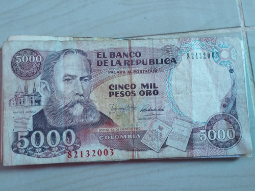 Billete Cinco Mil Pesos Oro 