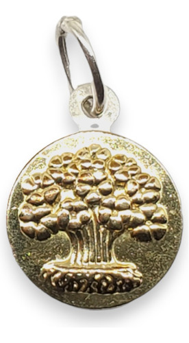 Dije Plata Y Oro Arbol De La Vida 12mm