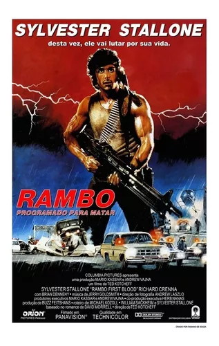 Pôster Peq. (imp. Pap. Couche A3) Do Filme Rambo 1 / Vr. 4.2