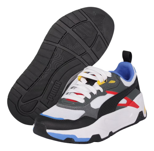 Tenis Puma Trinity Jr Unisex - 39083809 Blancos Sneakers Casuales Y Cómodos Transpirables