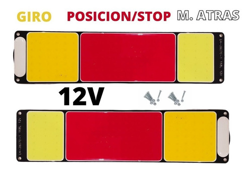 Imagen 2 de 7 de Faros Traseros Led Camion Acoplado Trailer Carro 12v X2