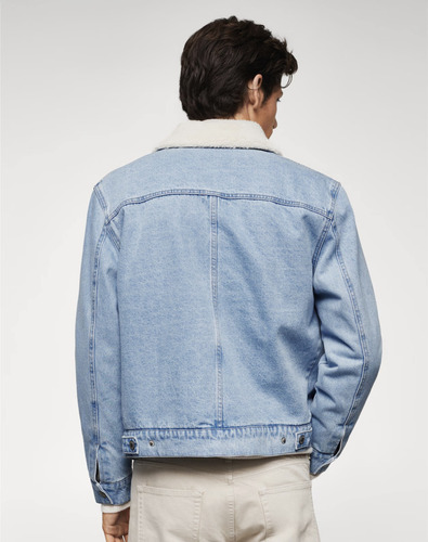 Chamarra Denim Borreguito Mango (Usado)