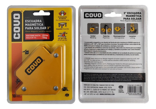 Escuadra Magnética 3 Para Herreria Marca Covo