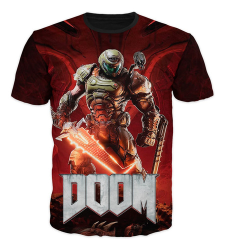 Camiseta Compatible Con Doom Eternal Gamer Niños Hombre 