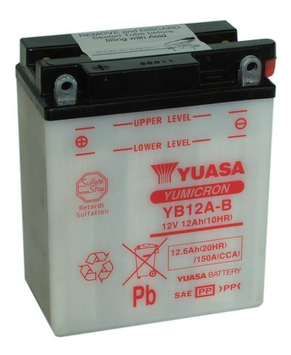 Bateria Yuasa Yb12a B Sin Acido Envio Gratis Solo  Fas Motos
