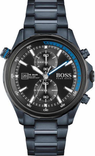 Relógio Hugo Boss 1513824 Pulseira azul marinho, moldura azul marinho, fundo azul marinho