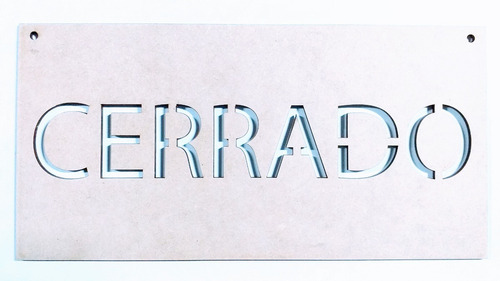 Kit Carteles Abierto Cerrado Vuelvo Enseguida / Fibrofacil