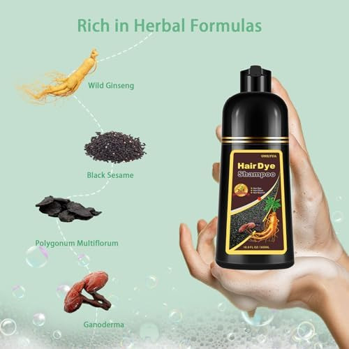 Shampoo Natural De Cor De Cabelo Para Cobertura De Cabelos G