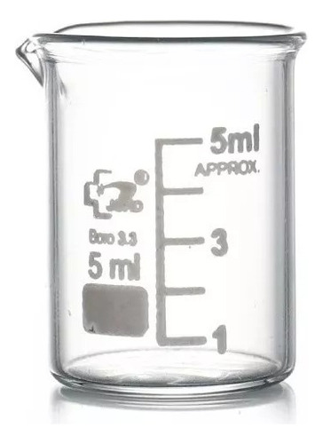 Vaso Precipitado 10ml  Boro 3.3 Clase A X 5u.