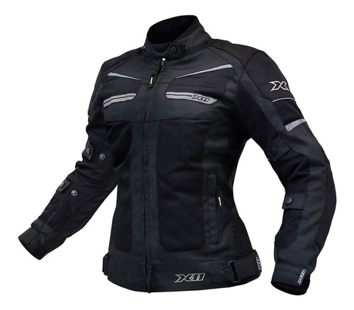 Jaqueta Moto Feminina Proteção Ventilada X11 Breeze Preto