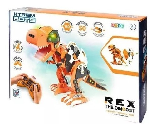 Imagen 1 de 7 de Dinobot Rex Interactivo Xtrem Bots Playking