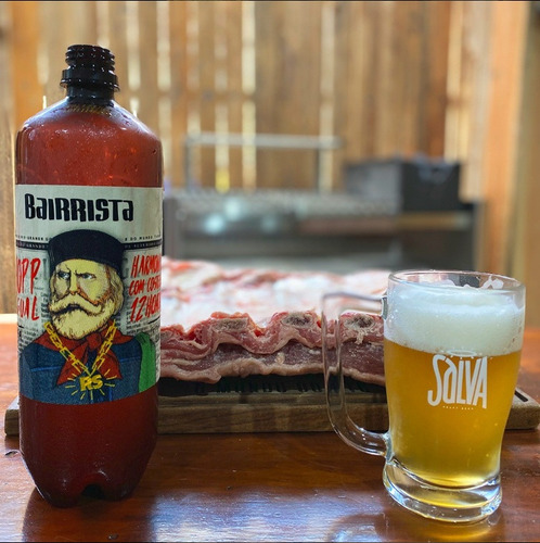 Chopp Bairrista 4.3% Puro Malte Salva Beer 1l 3un