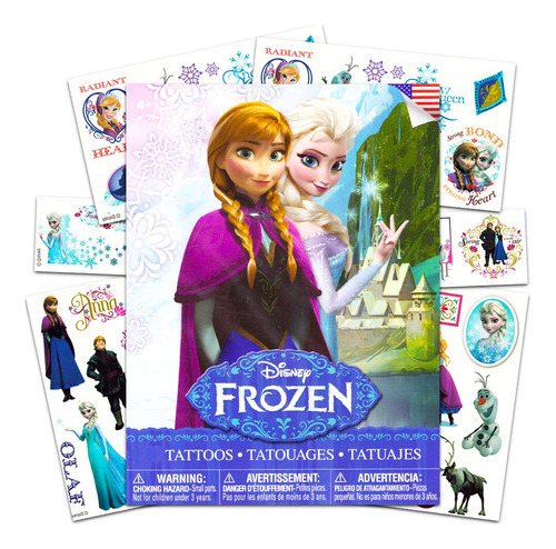 Disney Frozen Elsa, Anna Y Olaf 50 Count Tatuajes