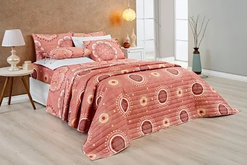 Kit Colcha Cobre Leito Bouti Casal King Size Matelado 3 Pcs