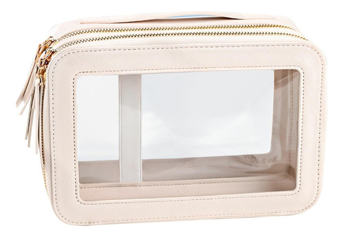 Neceser Mujer Transparente Doble Capa Pu Y