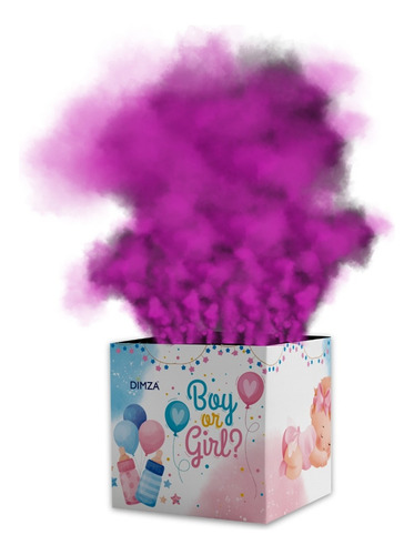 2 Baterías De Humo Color Rosa Para Revelación 25 Tiros 15 Mt