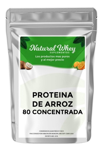 Proteína De Arroz Vegana Pura  100 Gramos 