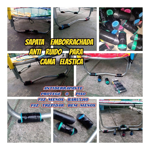Pés Emborrachado Antiderrapante Para Pula Pula Kit C/08