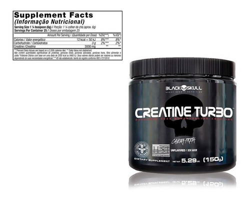 Creatine Turbo 150g - 100% Original Black Skull