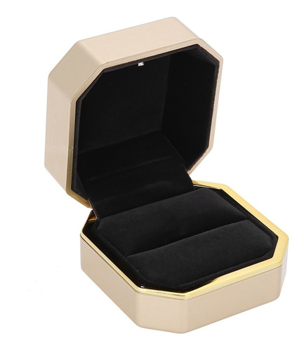 Caja De Anillos De Compromiso Con Luz Led Para Boda