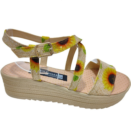 Sandalia Plataforma Tiras Yute Dama Huarache Casual Ligero