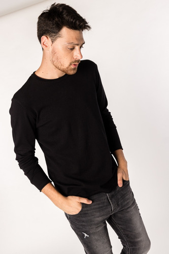 Imagen 2 de 5 de Sweater Tascani Daxico Negro Hombre Cuotas