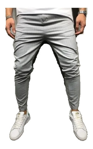 Hombre De Sarga Moda Pantalones Corredor Rayas Urbano Pantal