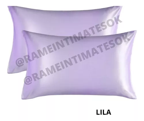 Funda Almohada Satén Seda Anti Arrugas Anti Frizz Premium X2