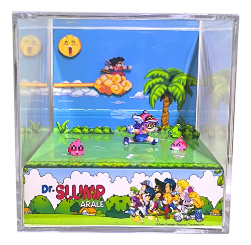 Diorama Cubo - Dr. Slump Arale & Goku Verde