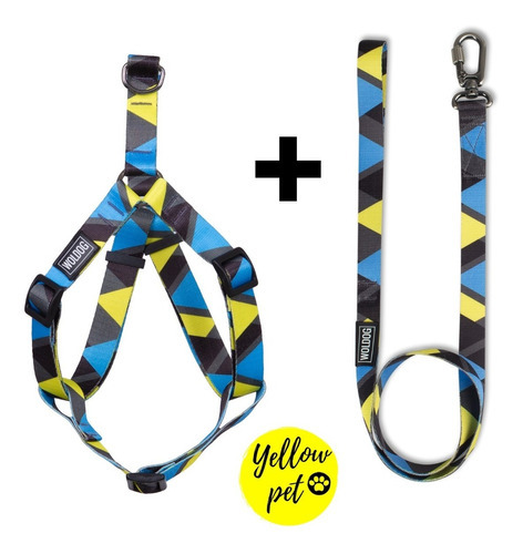 Kit de pecho y guía Woldog para cachorros y perros, collar color Noronha, talla M