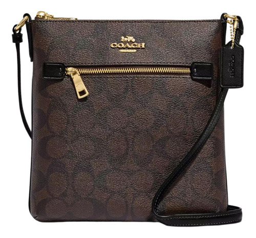 Cartera Crossbody Coach Mini Rowan - Marron