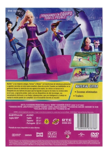 no pueden ver Abrazadera Diacrítico Barbie Escuadron Secreto Pelicula Dvd | Meses sin intereses