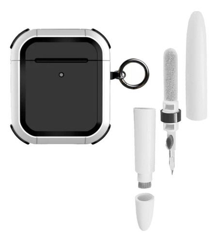 Funda Uso Rudo Para AirPods 2 + Pluma Limpiadora + Gancho