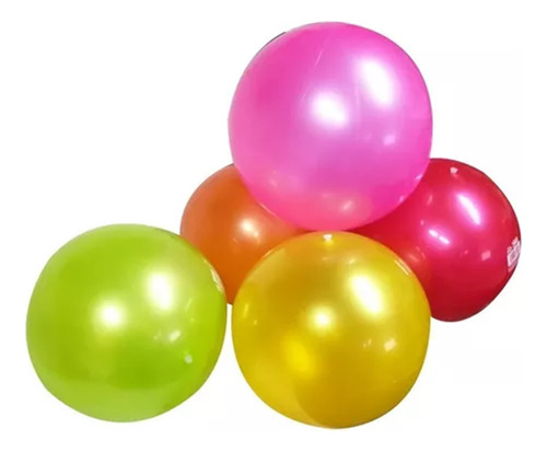 10 Pelotas Lisas De Plástico Para Jugar Fiestas Niños Niñas