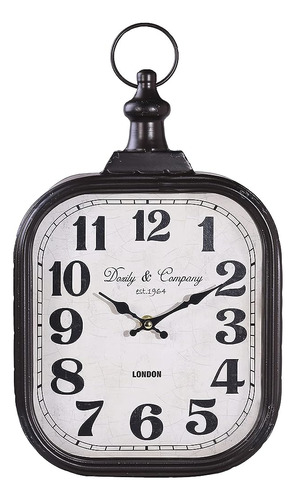 Dozily Rectangle Vintage Wall Clocks Funciona Con Baterías S