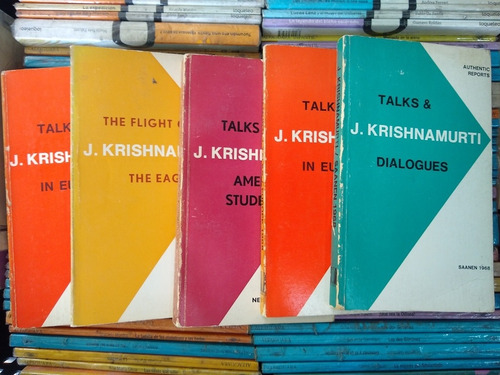 Lote 5 Libros Krishnamurti En Ingles -rf Libros En 