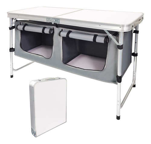 Mesa Plegable De Aluminio Para Acampar Camp Field Con Ajusta