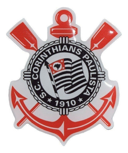 Adesivo Logo Decorativo Principal Corinthians Cor Branco