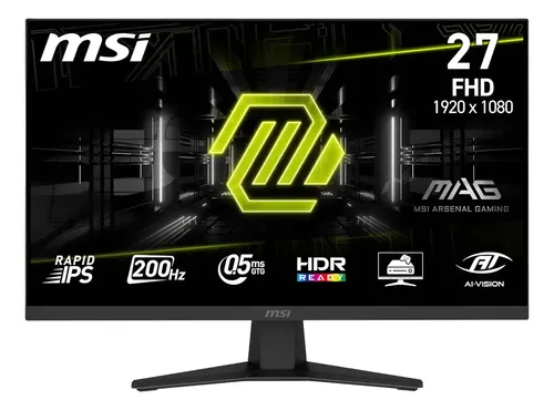 Monitor Gamer Mag 274F Msi 200Hz 1920X1080P 0.5Ms Ips Negro